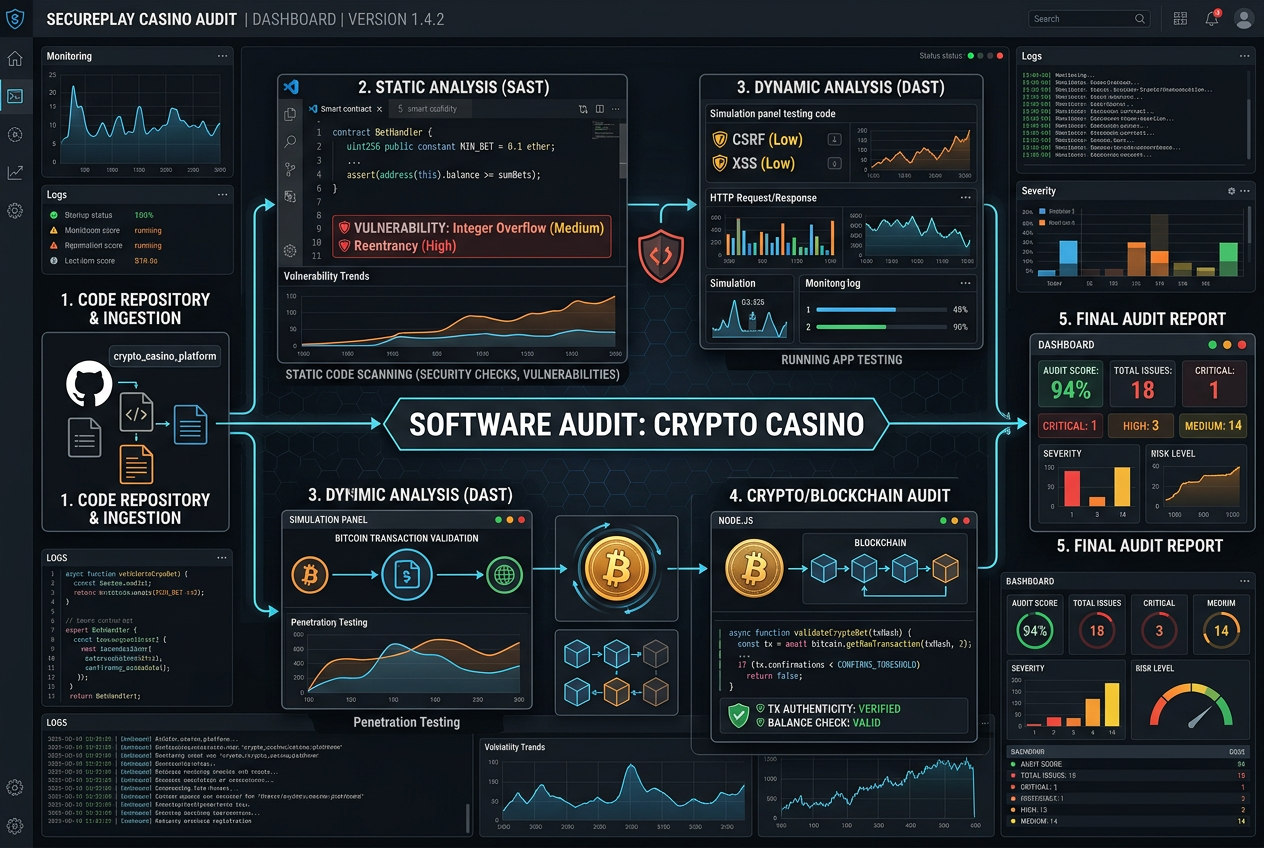 Techniczny audyt kodu i systemów bezpieczeństwa kasyna kryptowalutowego